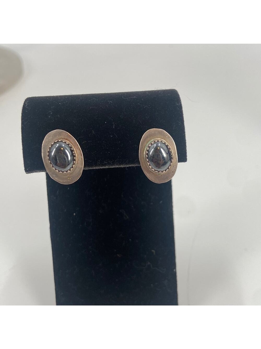 JB Sterling hematite stud earrings